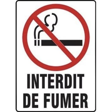 Accuform BILINGUAL SAFETY SIGN NO SMOKING FRMSMK982XL FRMSMK982XL